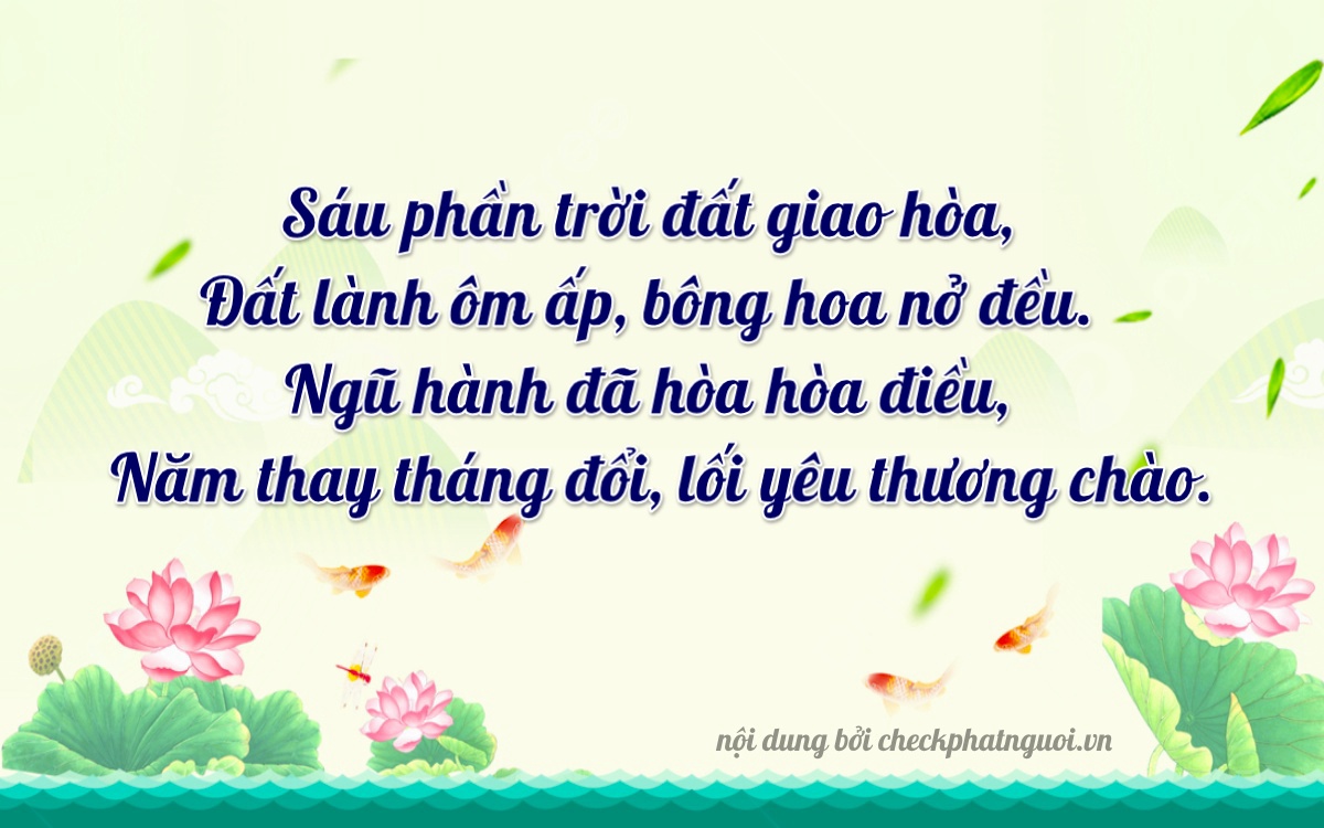Bài thơ ý nghĩa cho <b>biển số 79D1-66005</b> tại website checkphatnguoi.vn