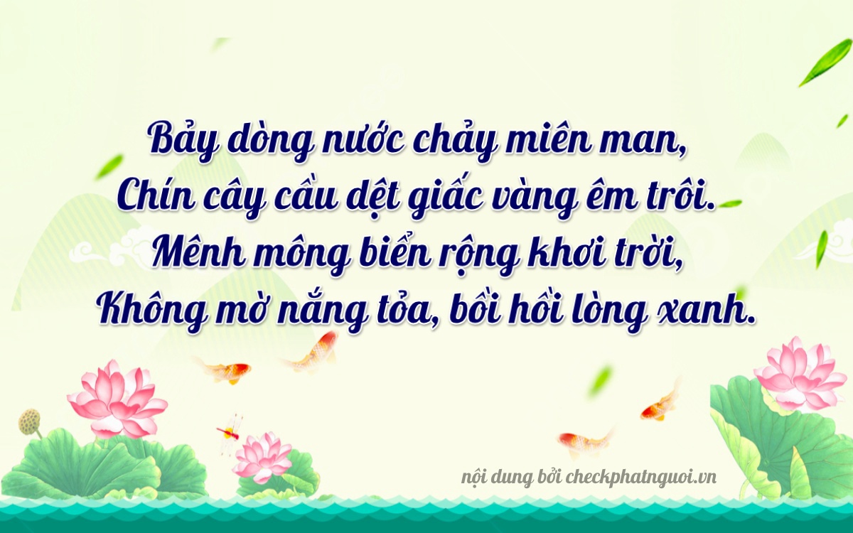 Bài thơ ý nghĩa cho <b>biển số 79D1-79790</b> tại website checkphatnguoi.vn