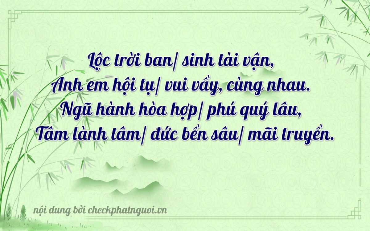 Bài thơ ý nghĩa cho <b>biển số 79D-4265</b> tại website checkphatnguoi.vn