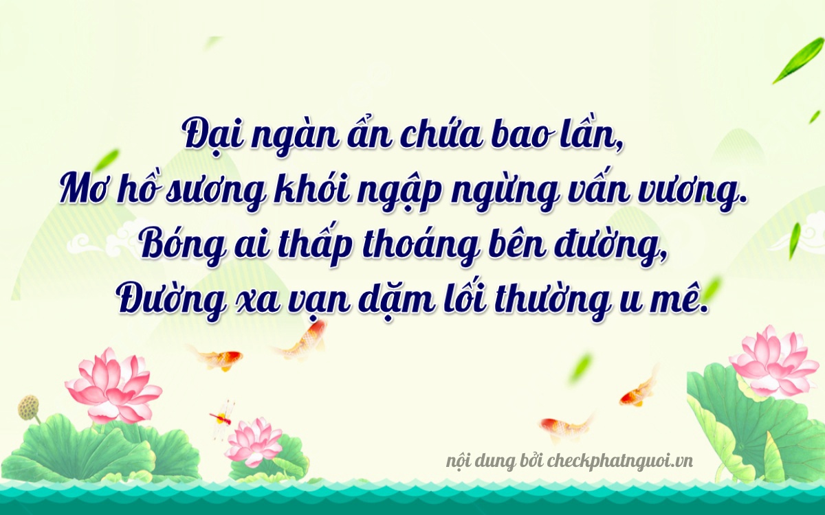 Bài thơ ý nghĩa cho <b>biển số 79D-8177</b> tại website checkphatnguoi.vn