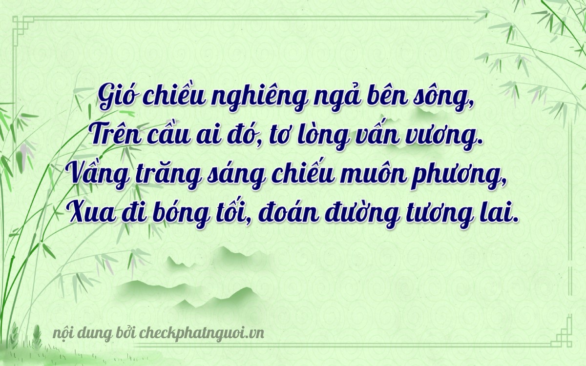 Bài thơ ý nghĩa cho <b>biển số 79DB-07159</b> tại website checkphatnguoi.vn