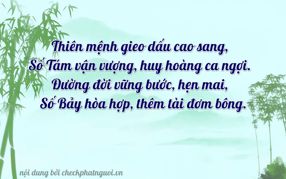 Bài thơ ý nghĩa cho <b>biển số 79DB-08775</b> tại website checkphatnguoi.vn