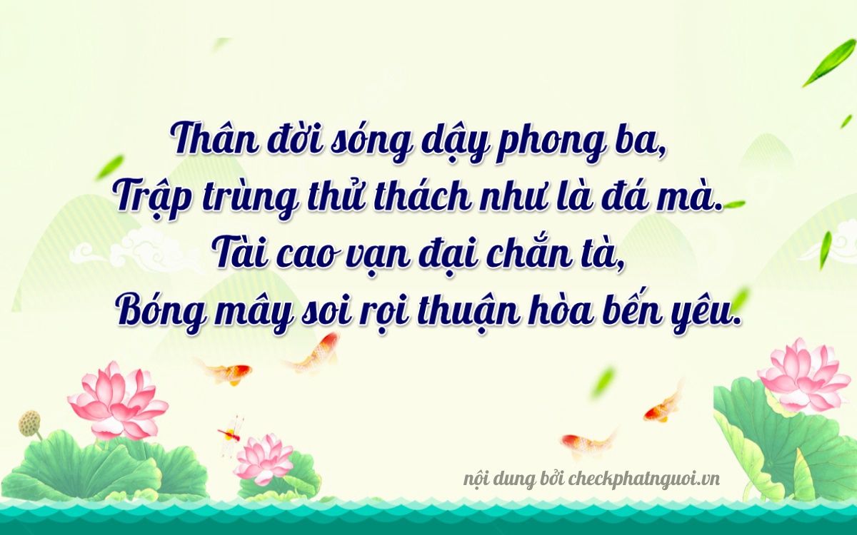 Bài thơ ý nghĩa cho <b>biển số 79DB-09274</b> tại website checkphatnguoi.vn