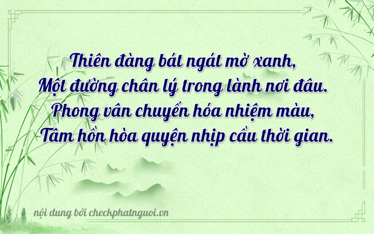 Bài thơ ý nghĩa cho <b>biển số 79E-00104</b> tại website checkphatnguoi.vn
