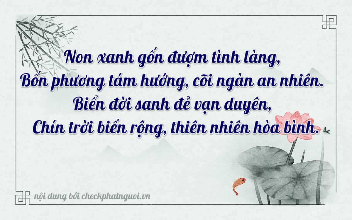 Bài thơ ý nghĩa cho <b>biển số 79F-85439</b> tại website checkphatnguoi.vn