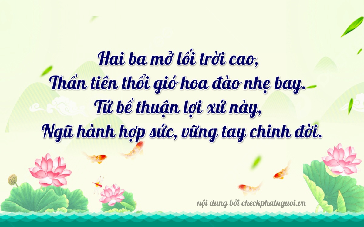 Bài thơ ý nghĩa cho <b>biển số 79G1-23456</b> tại website checkphatnguoi.vn