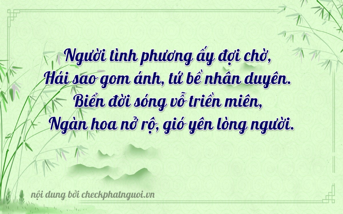 Bài thơ ý nghĩa cho <b>biển số 79H-00270</b> tại website checkphatnguoi.vn