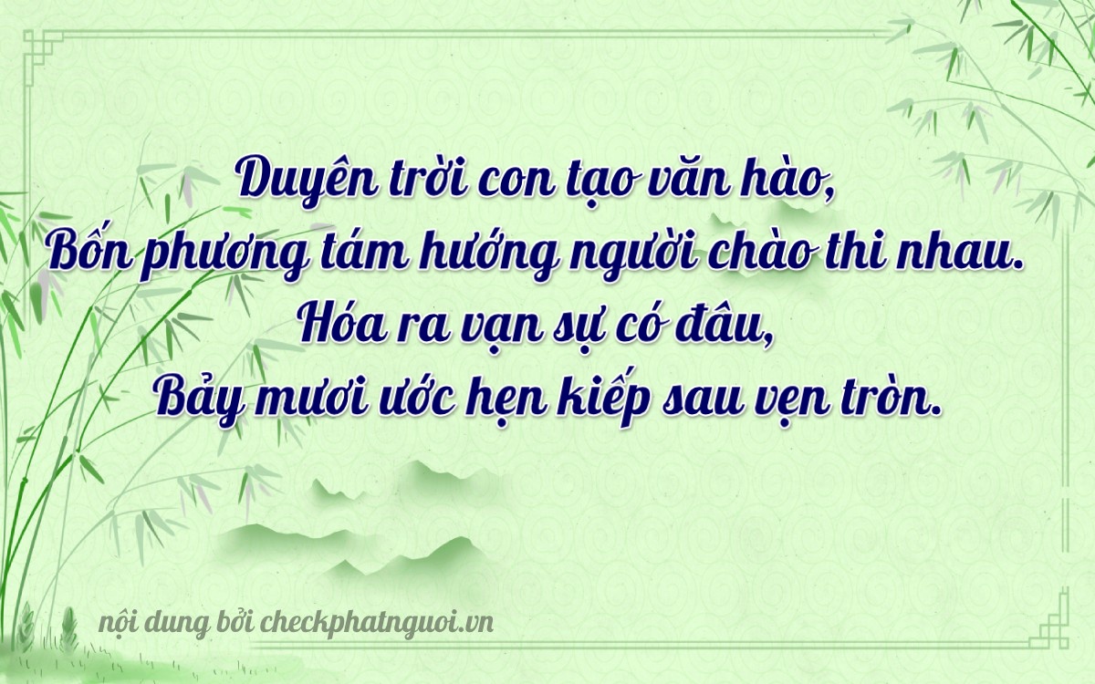 Bài thơ ý nghĩa cho <b>biển số 79H-04767</b> tại website checkphatnguoi.vn