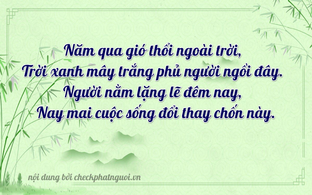 Bài thơ ý nghĩa cho <b>biển số 79H-05344</b> tại website checkphatnguoi.vn