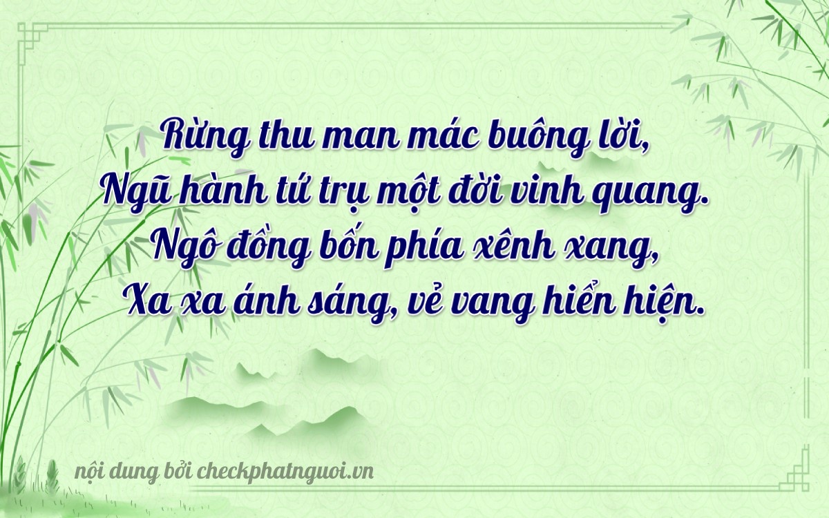 Bài thơ ý nghĩa cho <b>biển số 79H-05742</b> tại website checkphatnguoi.vn