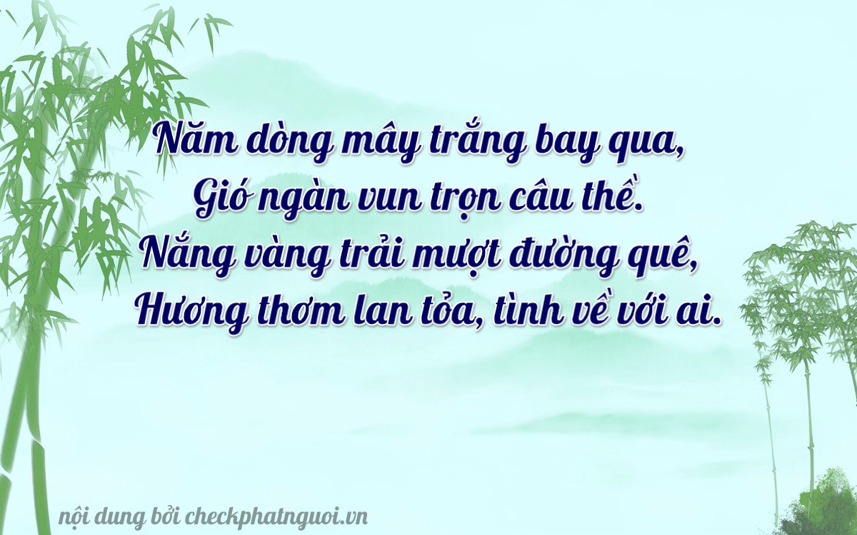 Bài thơ ý nghĩa cho <b>biển số 79H-05849</b> tại website checkphatnguoi.vn