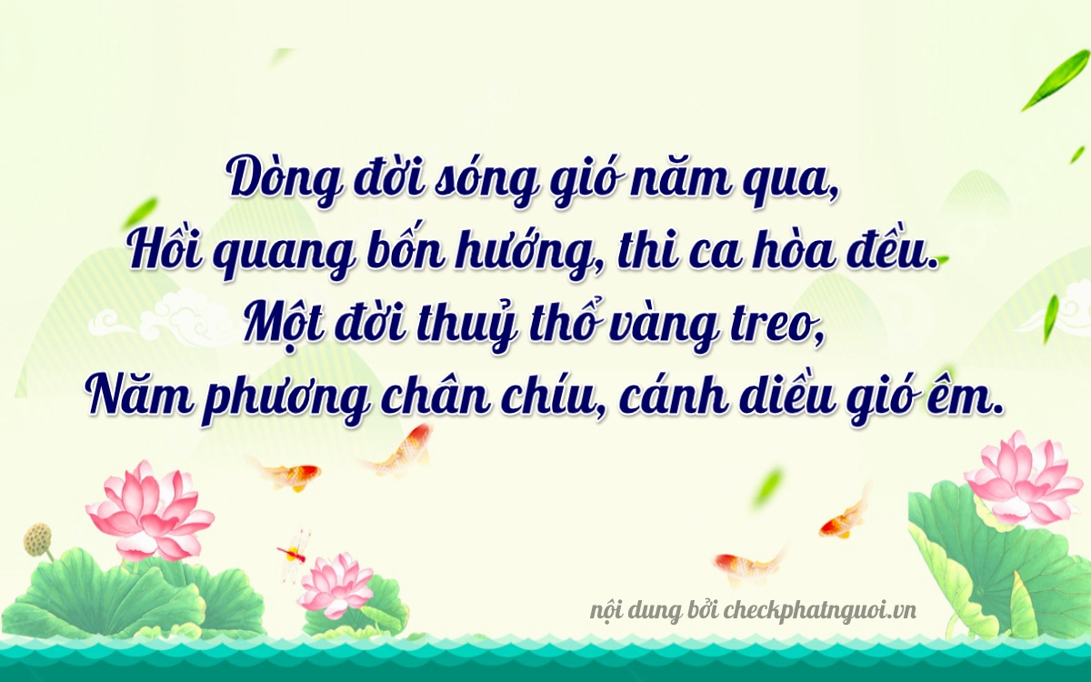 Bài thơ ý nghĩa cho <b>biển số 79H1-22501</b> tại website checkphatnguoi.vn