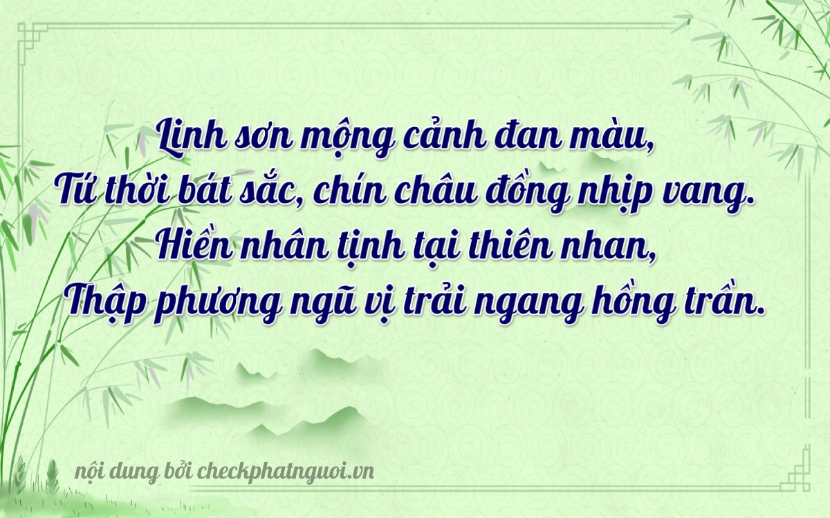 Bài thơ ý nghĩa cho <b>biển số 79H1-66204</b> tại website checkphatnguoi.vn