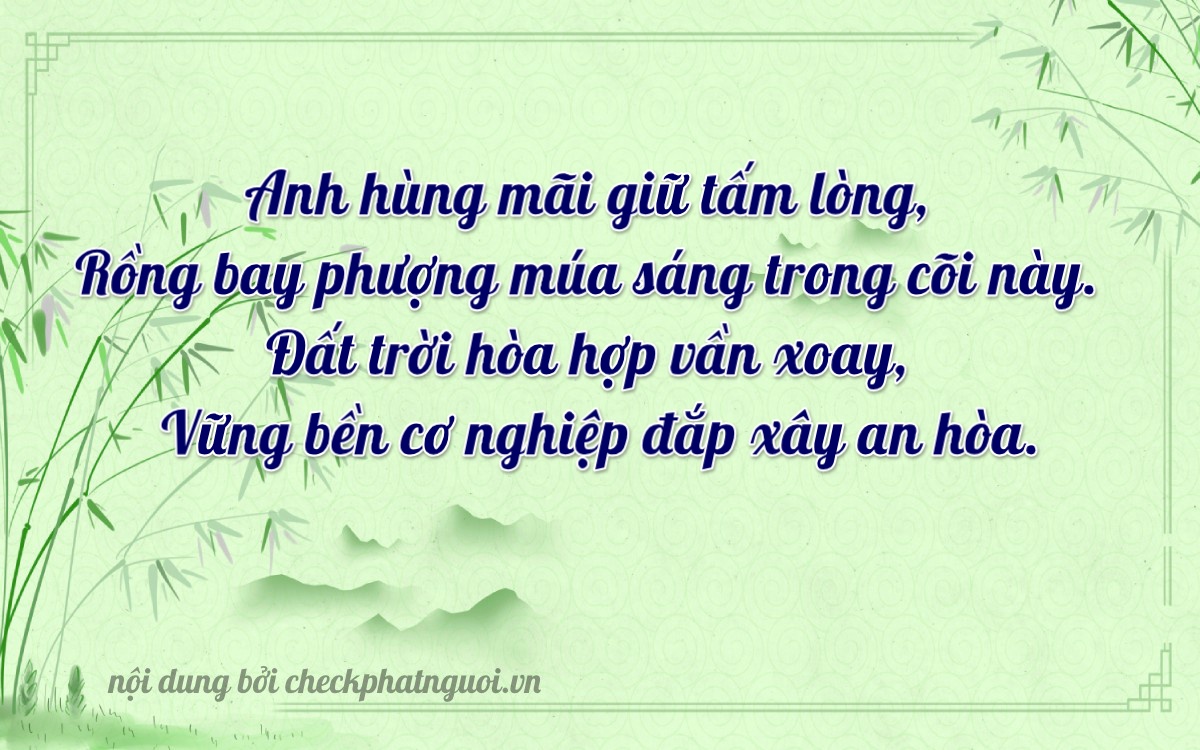 Bài thơ ý nghĩa cho <b>biển số 79H1-66666</b> tại website checkphatnguoi.vn