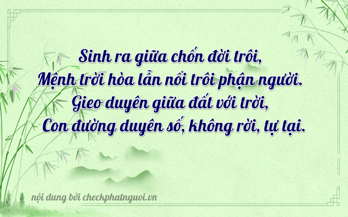 Bài thơ ý nghĩa cho <b>biển số 79H1-67243</b> tại website checkphatnguoi.vn