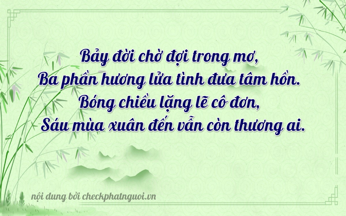 Bài thơ ý nghĩa cho <b>biển số 79H1-77396</b> tại website checkphatnguoi.vn