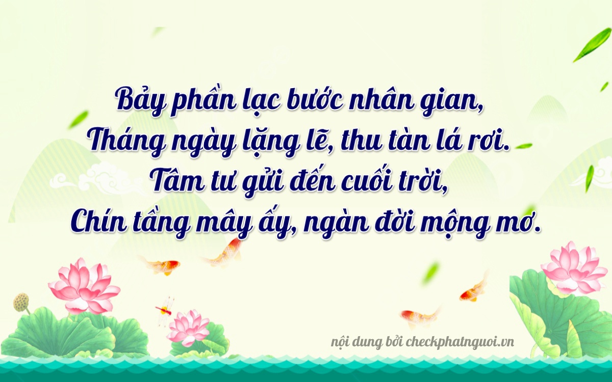 Bài thơ ý nghĩa cho <b>biển số 79H1-77809</b> tại website checkphatnguoi.vn