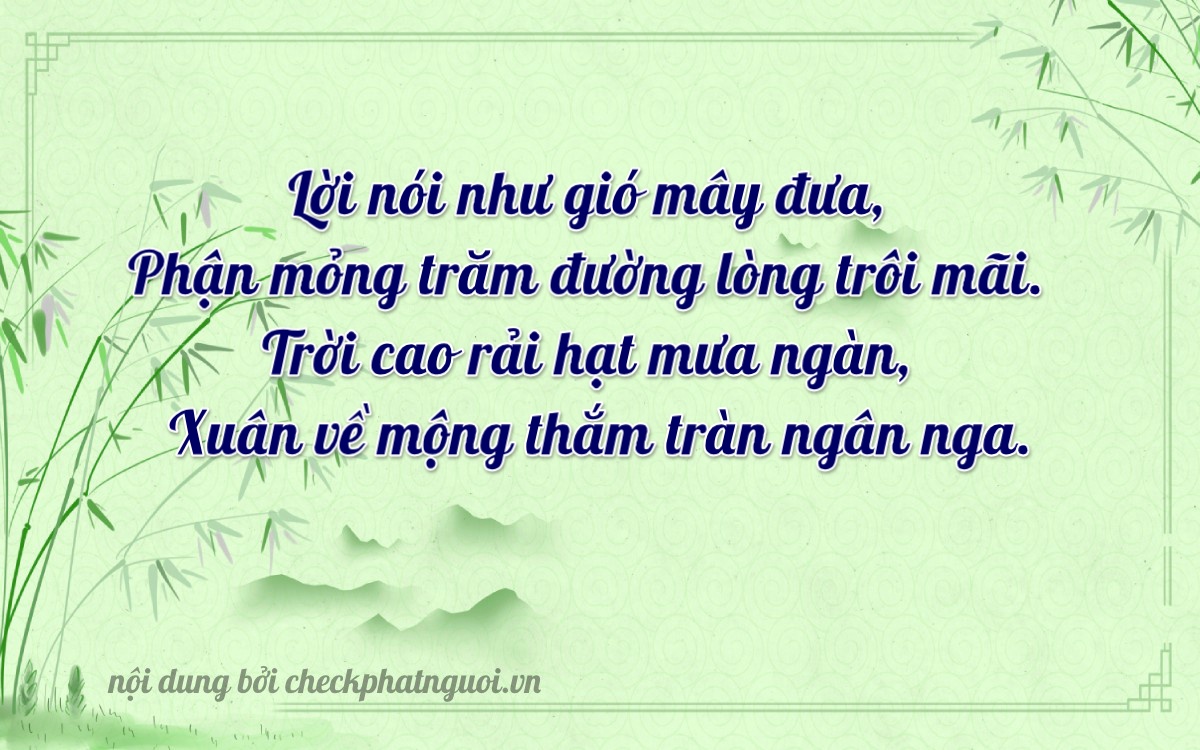 Bài thơ ý nghĩa cho <b>biển số 79H1-92379</b> tại website checkphatnguoi.vn