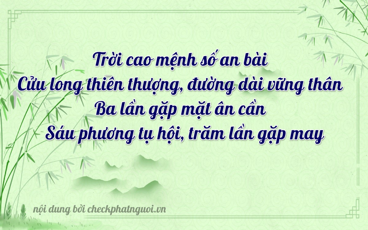 Bài thơ ý nghĩa cho <b>biển số 79H1-97366</b> tại website checkphatnguoi.vn