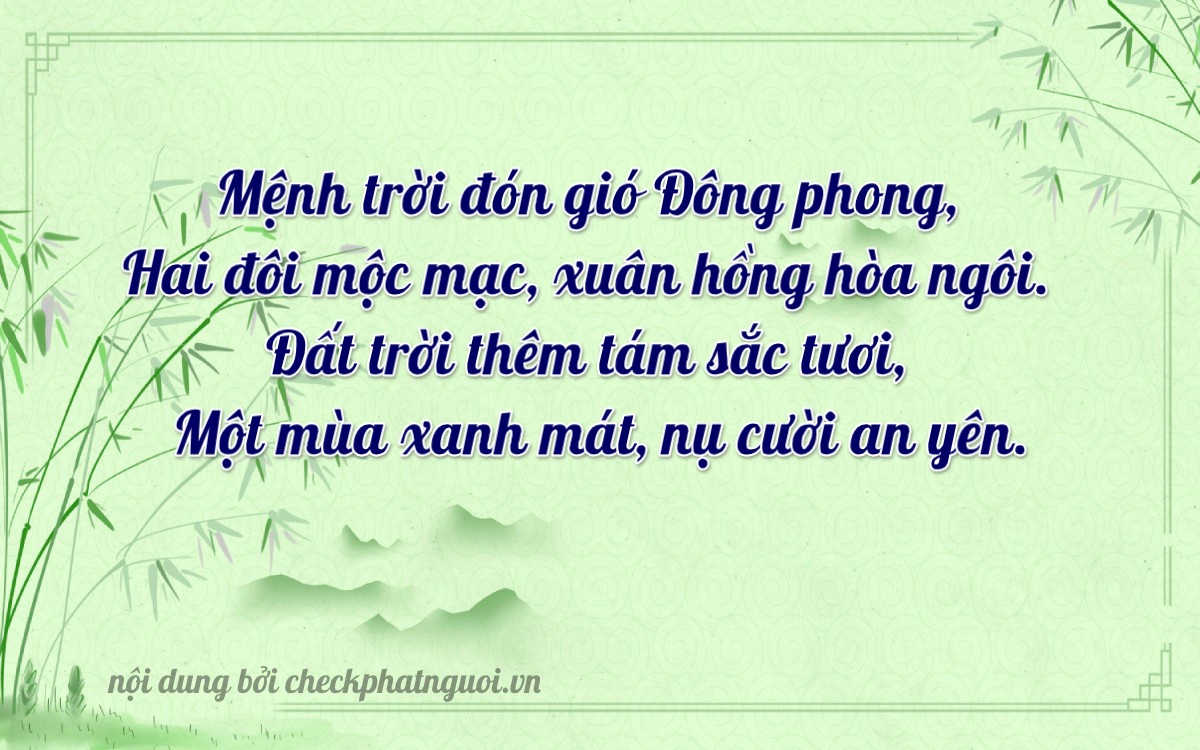 Bài thơ ý nghĩa cho <b>biển số 79H2-02329</b> tại website checkphatnguoi.vn