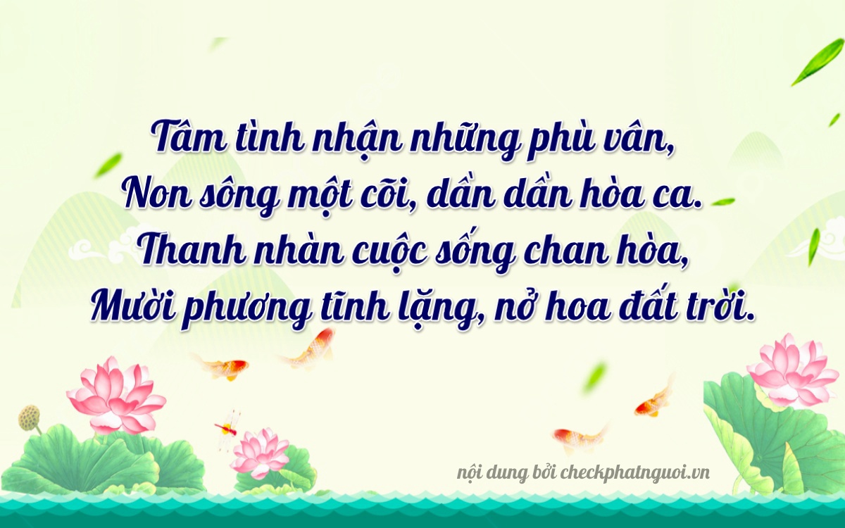 Bài thơ ý nghĩa cho <b>biển số 79H2-16196</b> tại website checkphatnguoi.vn