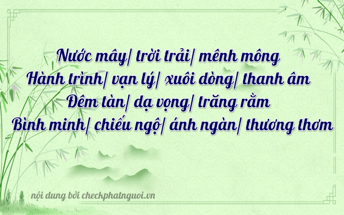 Bài thơ ý nghĩa cho <b>biển số 79H2-17123</b> tại website checkphatnguoi.vn