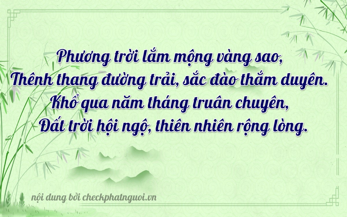 Bài thơ ý nghĩa cho <b>biển số 79H2-18940</b> tại website checkphatnguoi.vn