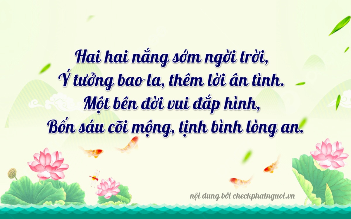 Bài thơ ý nghĩa cho <b>biển số 79H2-22146</b> tại website checkphatnguoi.vn