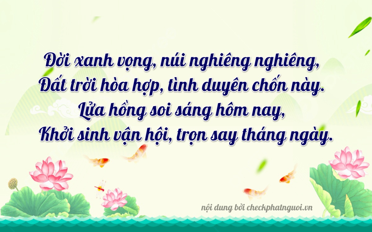 Bài thơ ý nghĩa cho <b>biển số 79H-35090</b> tại website checkphatnguoi.vn