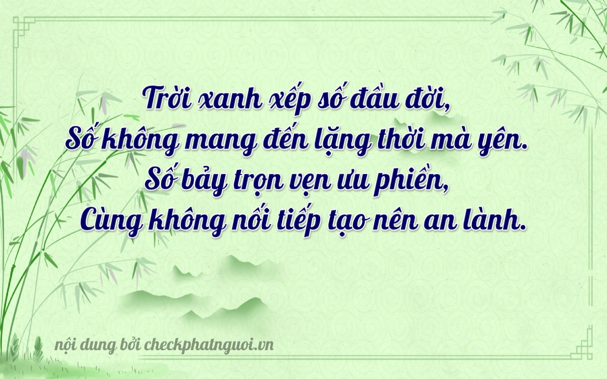 Bài thơ ý nghĩa cho <b>biển số 79HA-07000</b> tại website checkphatnguoi.vn