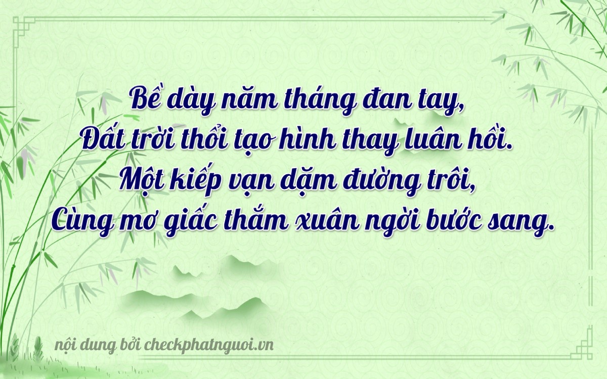 Bài thơ ý nghĩa cho <b>biển số 79HA-09381</b> tại website checkphatnguoi.vn