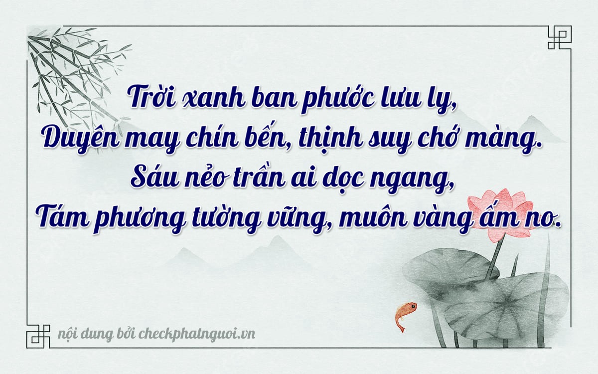 Bài thơ ý nghĩa cho <b>biển số 79HA-09968</b> tại website checkphatnguoi.vn