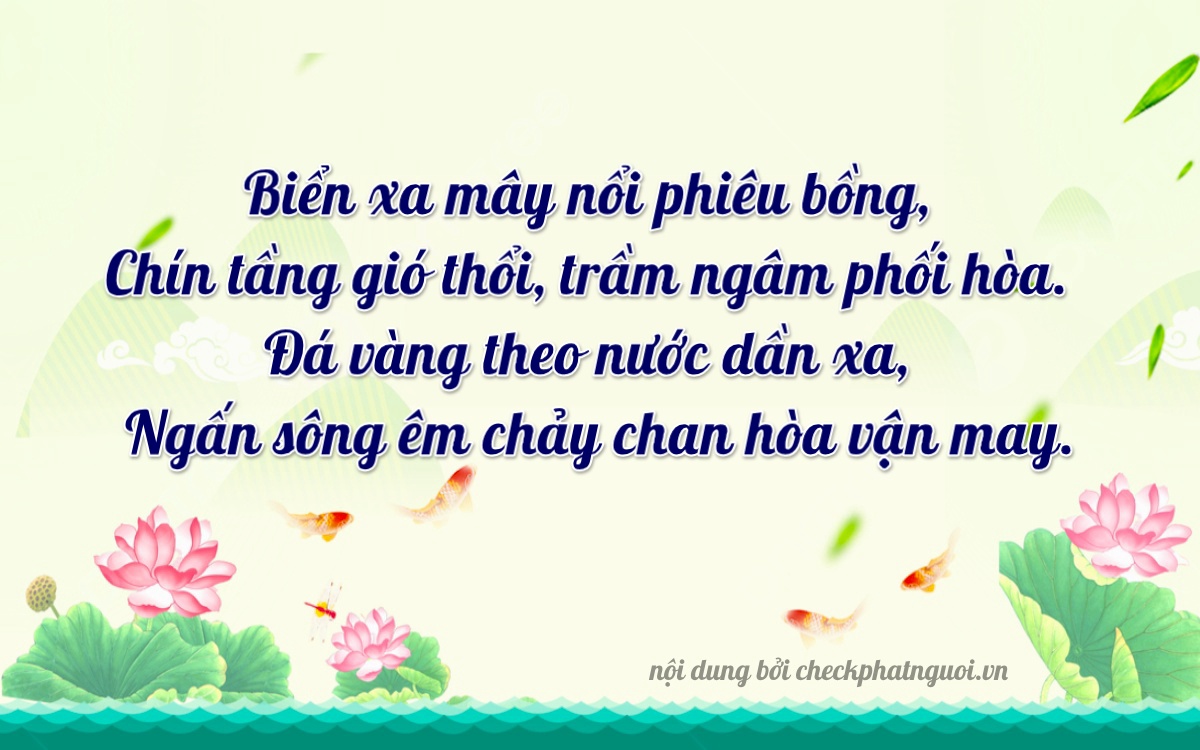 Bài thơ ý nghĩa cho <b>biển số 79K-90852</b> tại website checkphatnguoi.vn