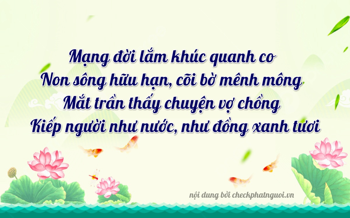 Bài thơ ý nghĩa cho <b>biển số 79L-79981</b> tại website checkphatnguoi.vn