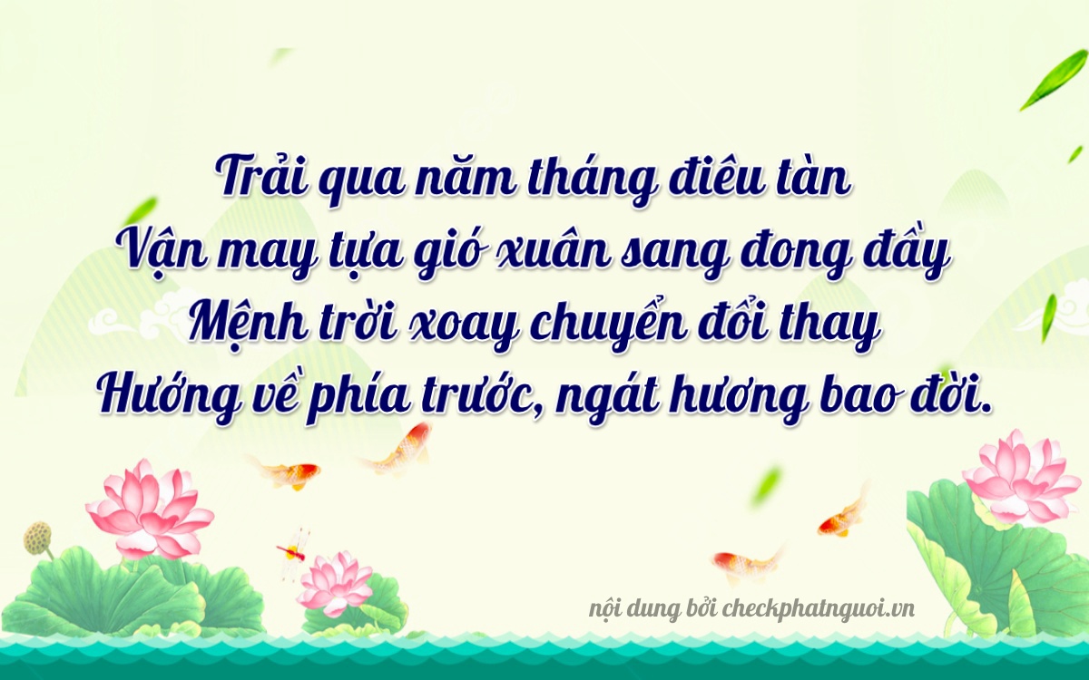 Bài thơ ý nghĩa cho <b>biển số 79N-14820</b> tại website checkphatnguoi.vn