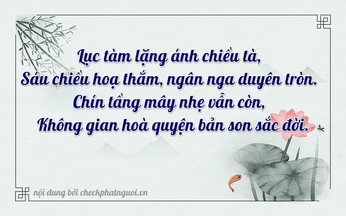 Bài thơ ý nghĩa cho <b>biển số 79N-16900</b> tại website checkphatnguoi.vn