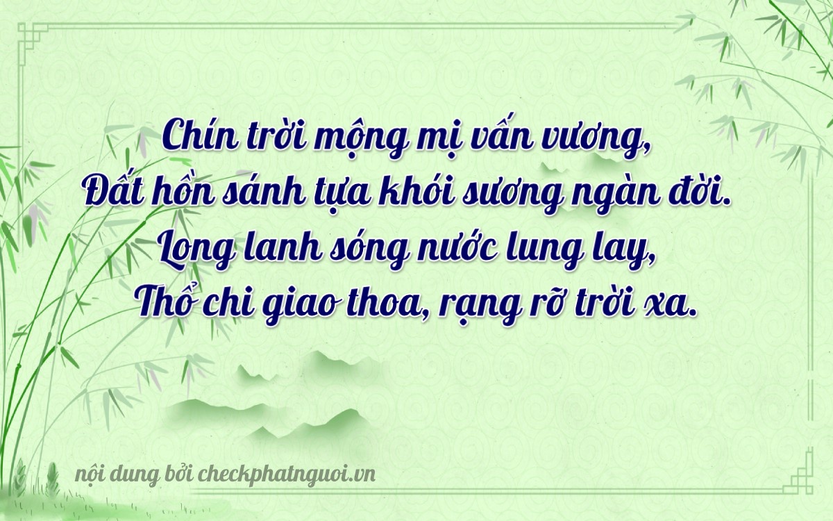 Bài thơ ý nghĩa cho <b>biển số 79N1-92220</b> tại website checkphatnguoi.vn