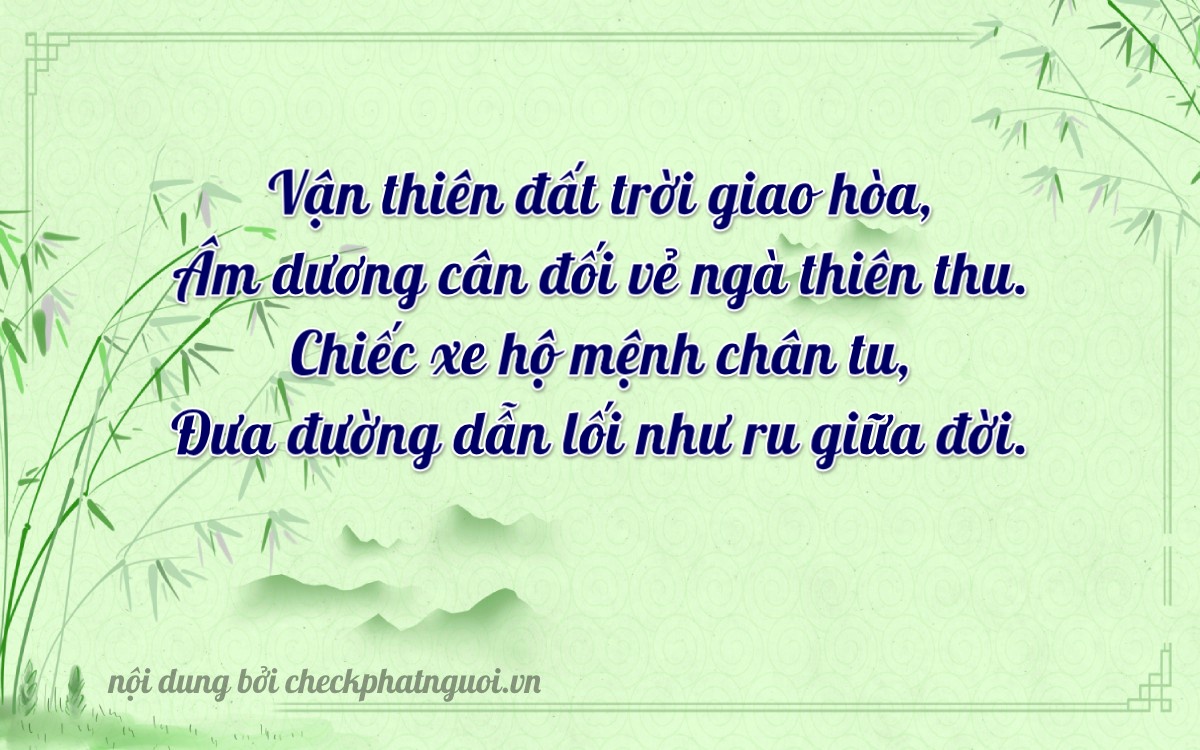 Bài thơ ý nghĩa cho <b>biển số 79N2-08420</b> tại website checkphatnguoi.vn