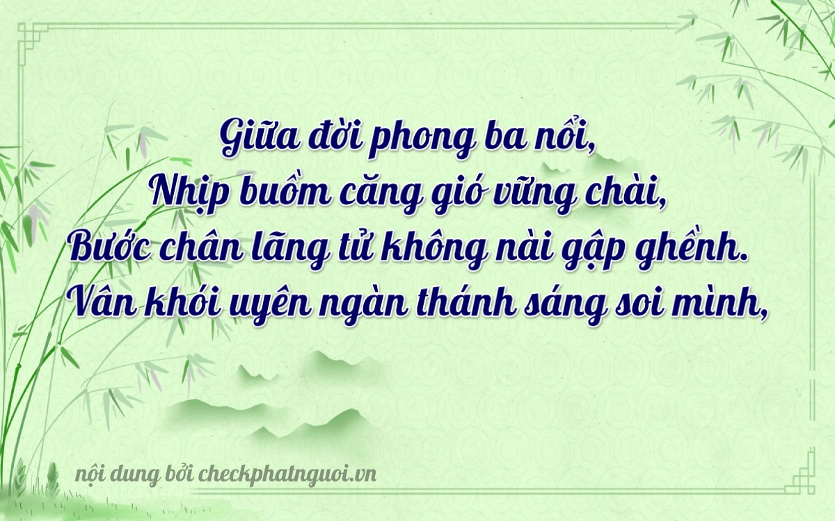 Bài thơ ý nghĩa cho <b>biển số 79N2-10139</b> tại website checkphatnguoi.vn