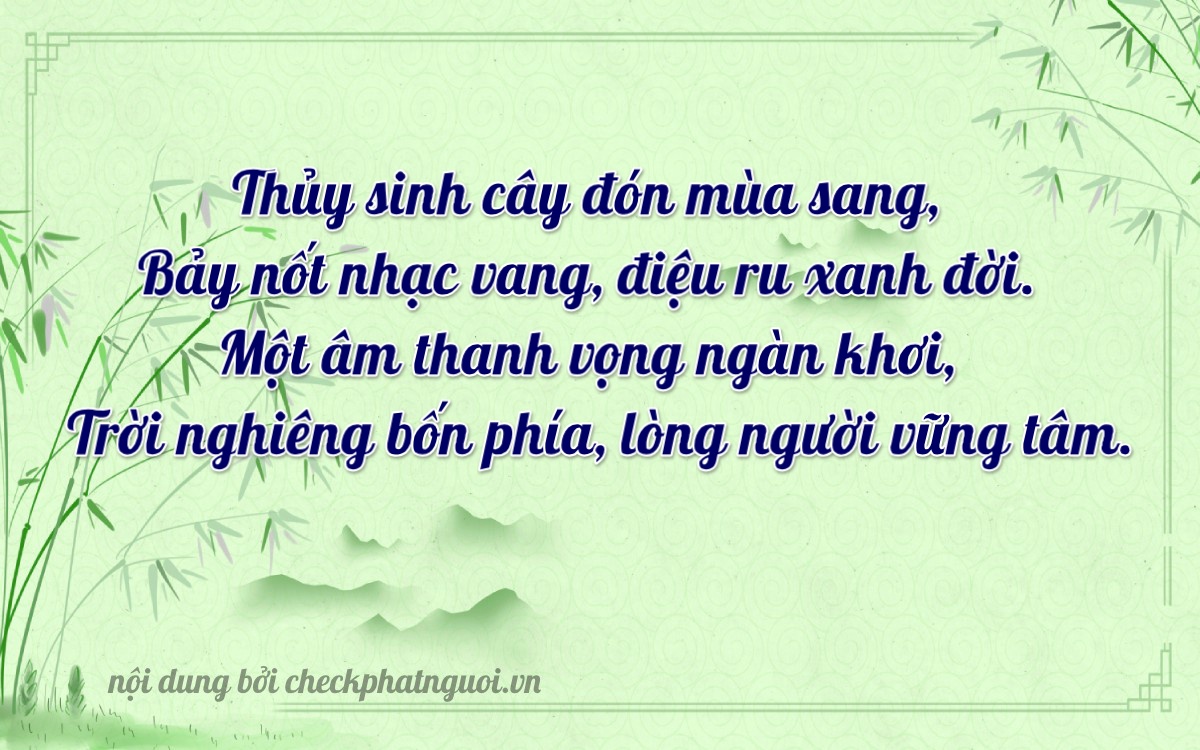 Bài thơ ý nghĩa cho <b>biển số 79N2-20071</b> tại website checkphatnguoi.vn
