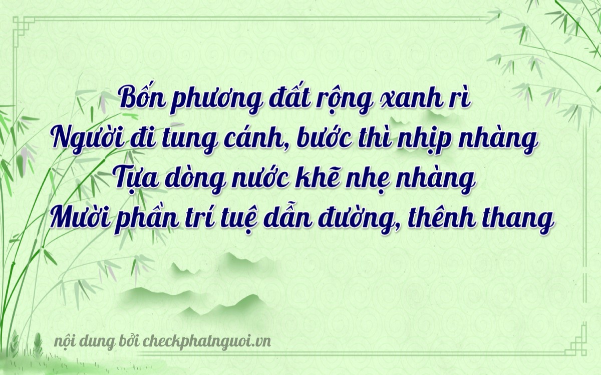 Bài thơ ý nghĩa cho <b>biển số 79N2-44010</b> tại website checkphatnguoi.vn