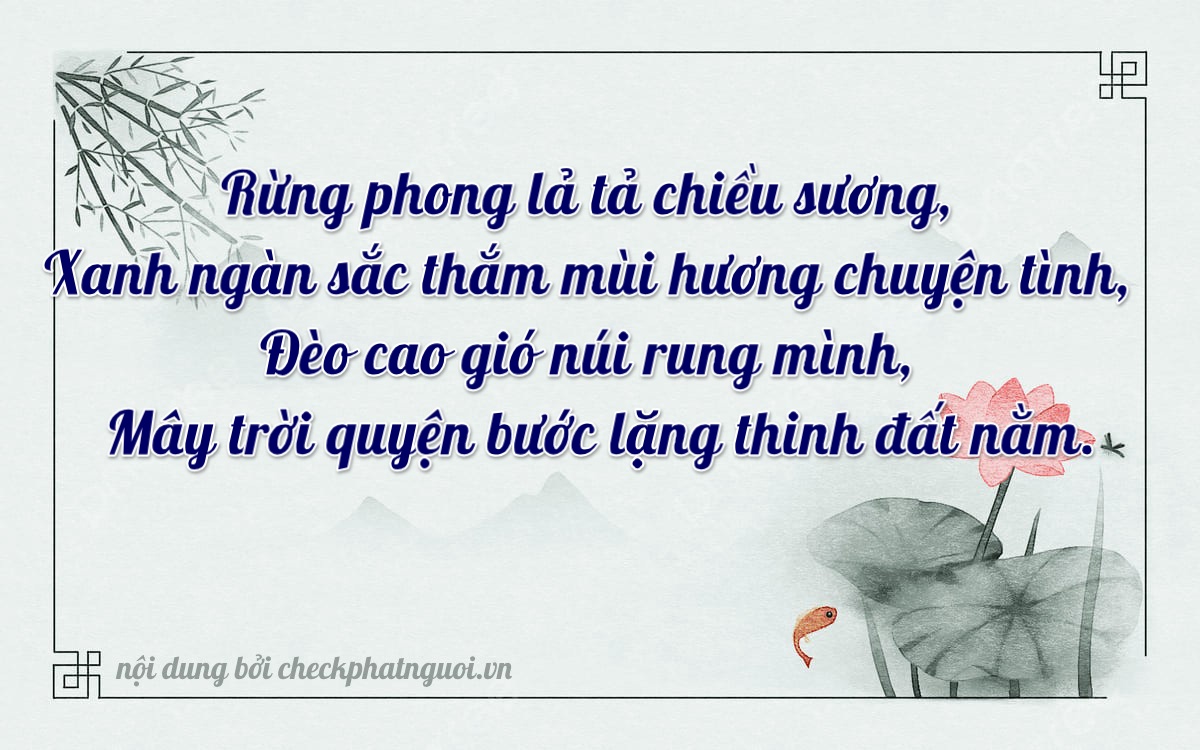 Bài thơ ý nghĩa cho <b>biển số 79N2-67665</b> tại website checkphatnguoi.vn