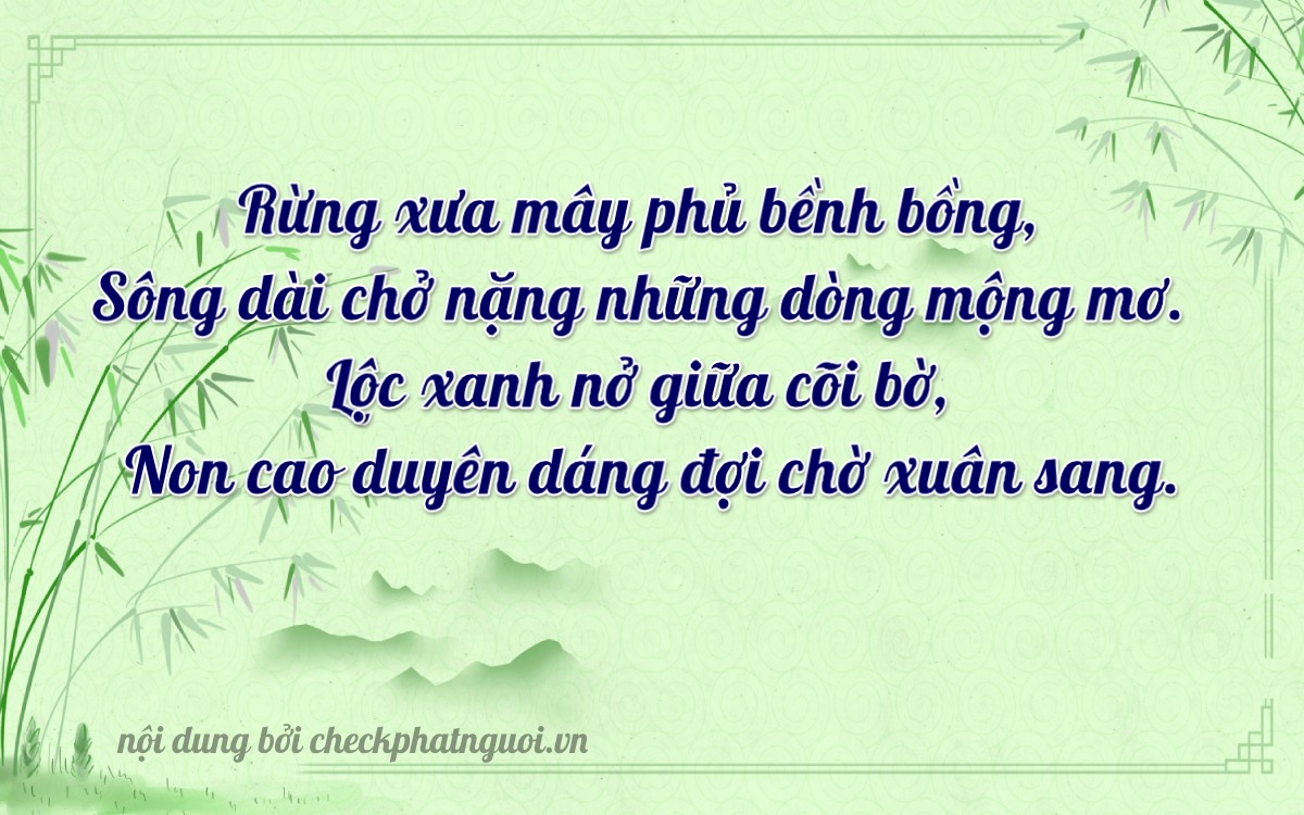 Bài thơ ý nghĩa cho <b>biển số 79N2-68771</b> tại website checkphatnguoi.vn