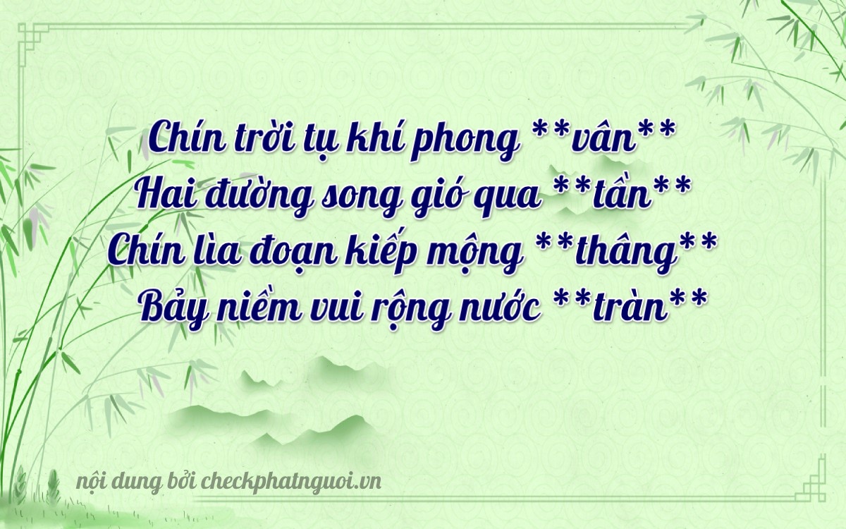 Bài thơ ý nghĩa cho <b>biển số 79N2-92957</b> tại website checkphatnguoi.vn