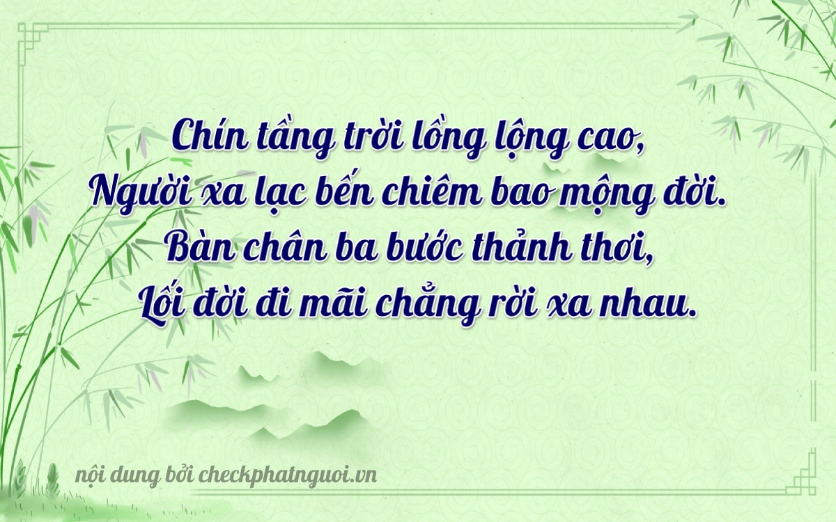 Bài thơ ý nghĩa cho <b>biển số 79N2-93999</b> tại website checkphatnguoi.vn