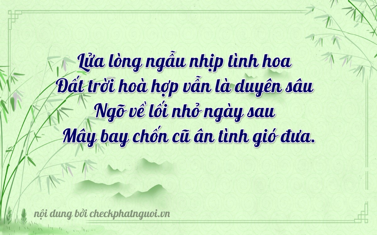 Bài thơ ý nghĩa cho <b>biển số 79N3-09696</b> tại website checkphatnguoi.vn