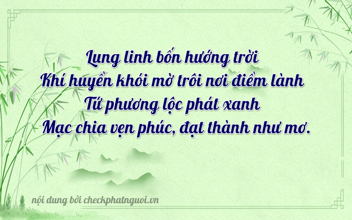 Bài thơ ý nghĩa cho <b>biển số 79N3-22434</b> tại website checkphatnguoi.vn