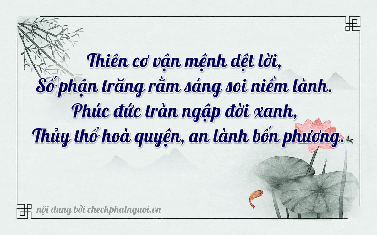 Bài thơ ý nghĩa cho <b>biển số 79NA-13578</b> tại website checkphatnguoi.vn
