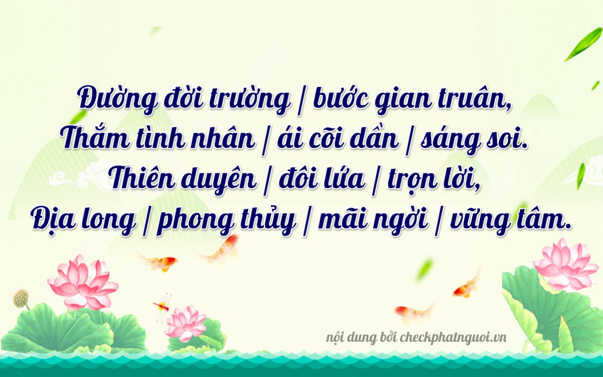 Bài thơ ý nghĩa cho <b>biển số 79NA-21339</b> tại website checkphatnguoi.vn