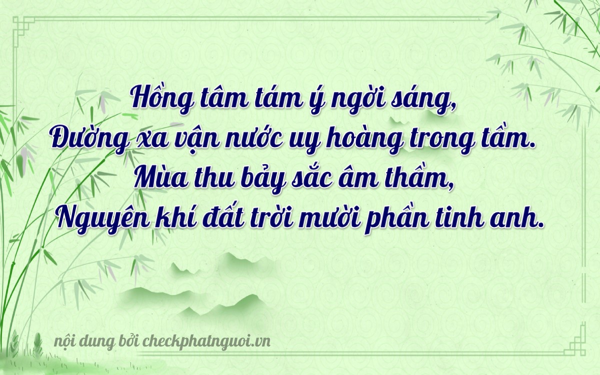 Bài thơ ý nghĩa cho <b>biển số 79NA-23817</b> tại website checkphatnguoi.vn